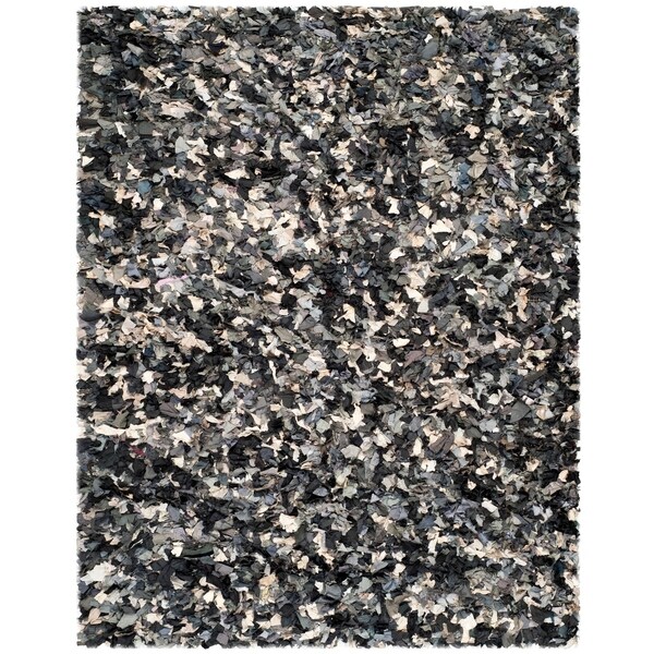 Safavieh Handmade Decorative Rio Shag Grey/ Multi Area Rug - 8' x 10'