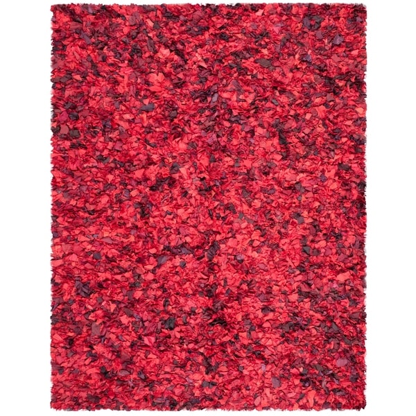 Safavieh Handmade Decorative Rio Shag Red/ Multi Area Rug - 8' x 10'