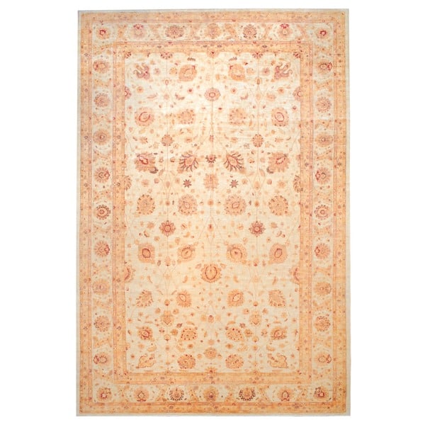 slide 1 of 3, Handmade One-of-a-Kind Vegetable Dye Wool Rug (Afghanistan) - 12'6 x 18'10