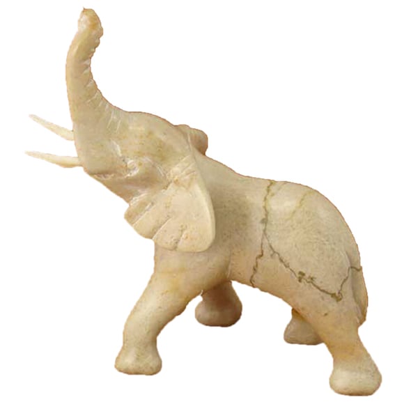 HandCarved Soapstone Elephant , Handmade in Kenya Free Shipping On