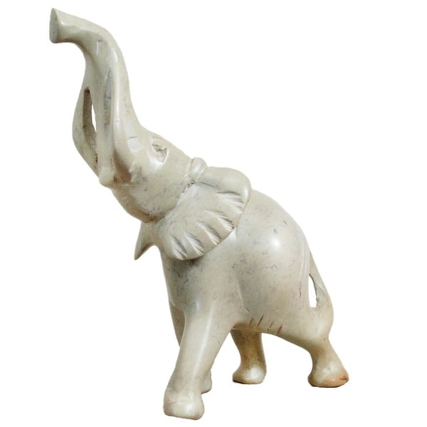Mobile phone holder Elephant in natural wood handmade in Brittany