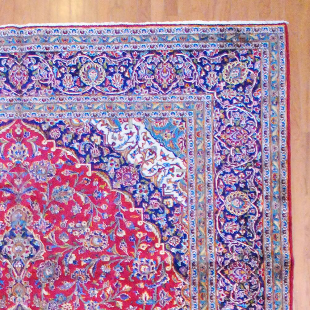 Handmade OneofaKind Kashan Wool Rug (Iran) 10' x 15' Bed Bath