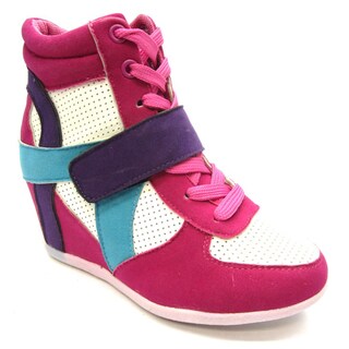 Blue Girls 'K-RYKER 2' Fuchsia Sneaker Wedges - Overstock™ Shopping ...