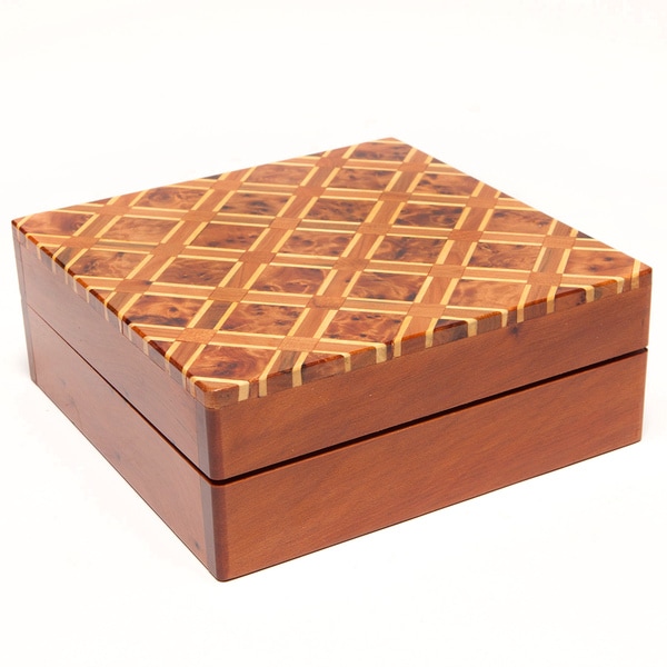 Inlaid Lattice Thuya Wood Box (Morocco) Accent Pieces