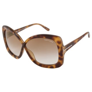 Tom Ford Women's TF0227 53P Calgary Rectangular Sunglasses Tom Ford Designer Sunglasses