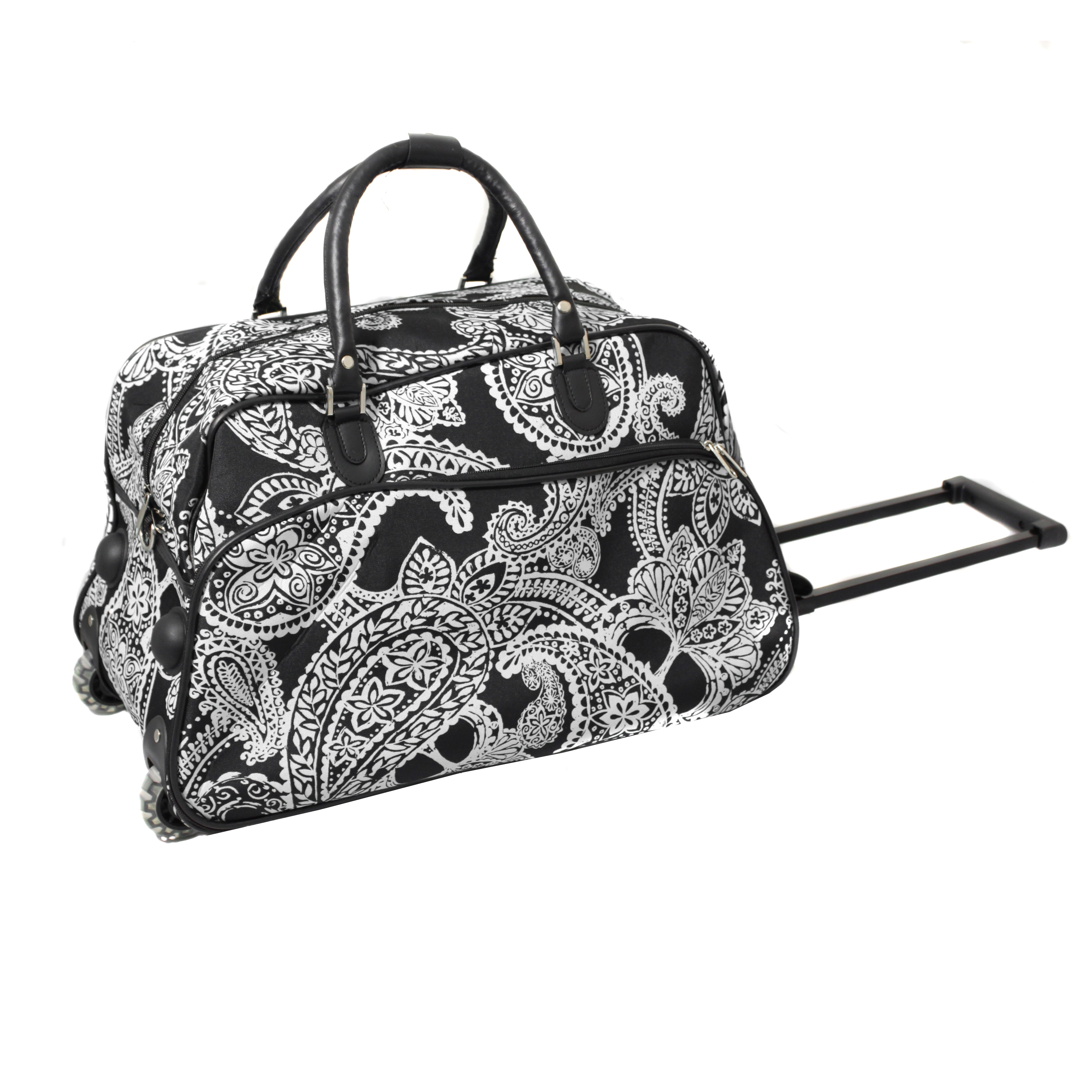 World Traveler Designer Prints Bandana 21 inch Carry on Rolling Duffel Bag