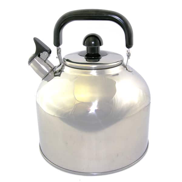 Tea Kettle Pot 12-Cup Glass Electric Gas Stovetop Whistle Lid Stove Boil  Water
