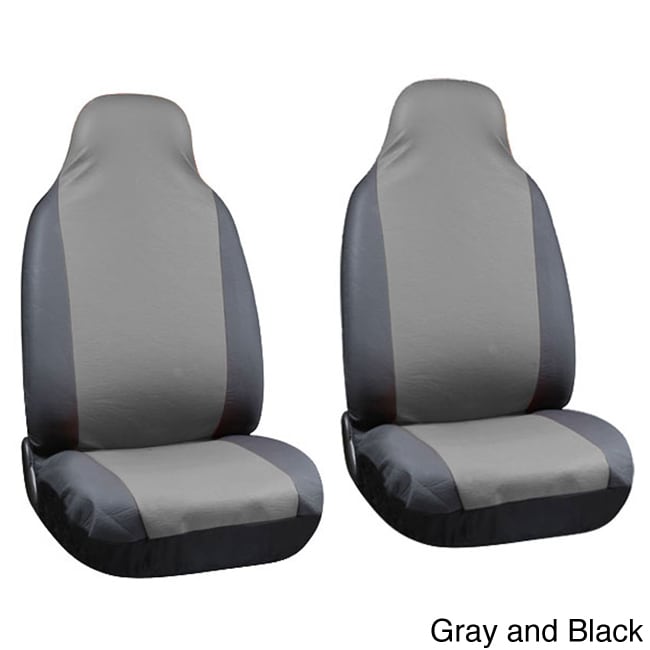 Oxgord Synthetic Faux Pu Leather Integrated High Back Bucket Seat Covers