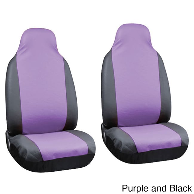 Oxgord Synthetic Faux Pu Leather Integrated High Back Bucket Seat Covers