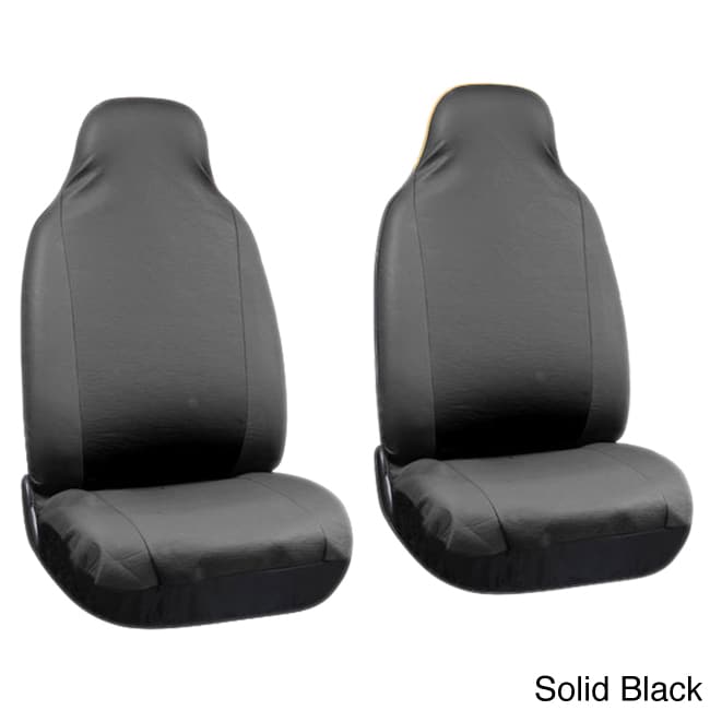 Oxgord Synthetic Faux Pu Leather Integrated High Back Bucket Seat Covers