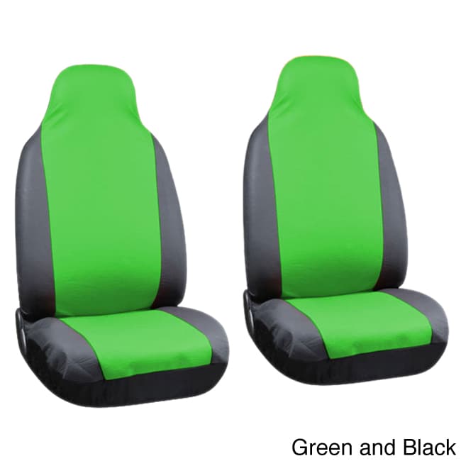 Oxgord Synthetic Faux Pu Leather Integrated High Back Bucket Seat Covers