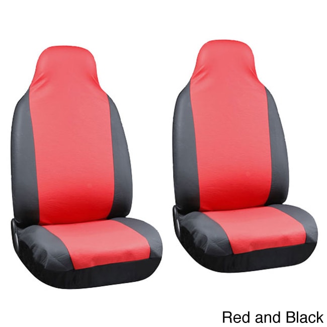 Oxgord Synthetic Faux Pu Leather Integrated High Back Bucket Seat Covers