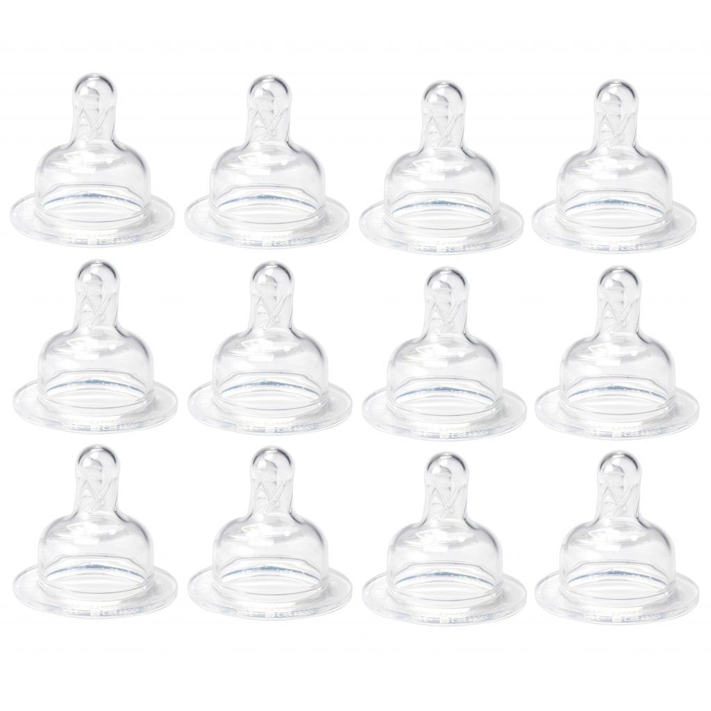 Dr. Browns Level 4 Wide neck Nipples (pack Of 12) (ClearDimensions 2.1 inches long x 2.1 inches wide x 3 inches highAmount held Level 4Pieces in set 12 nipplesCare and cleaning instructions Wash in soapy warm water, rinse well, top rack dishwasher saf