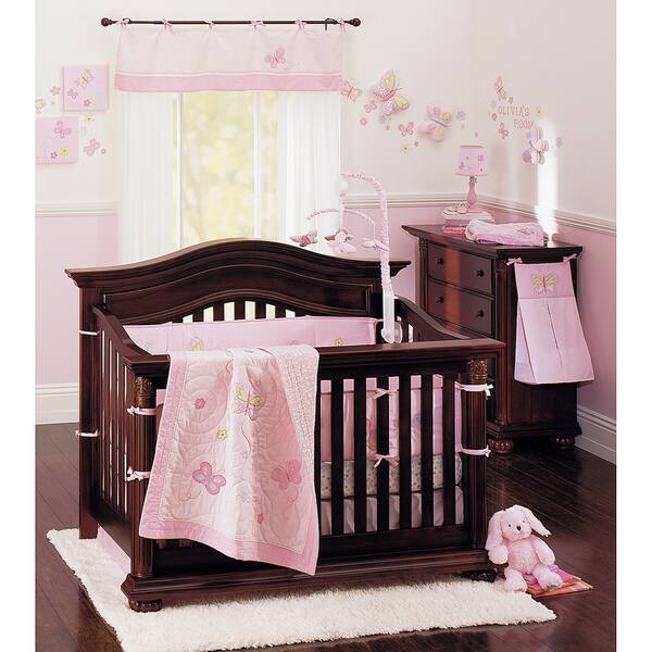 Shop Crown Crafts Olivia 9 Piece Crib Bedding Set Overstock