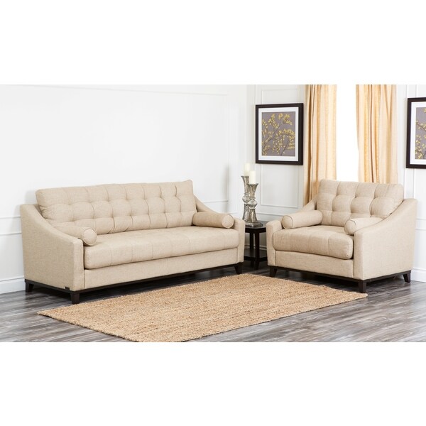 Shop Abbyson Living Alexandria Fabric Sofa And Armchair Set - Free ...