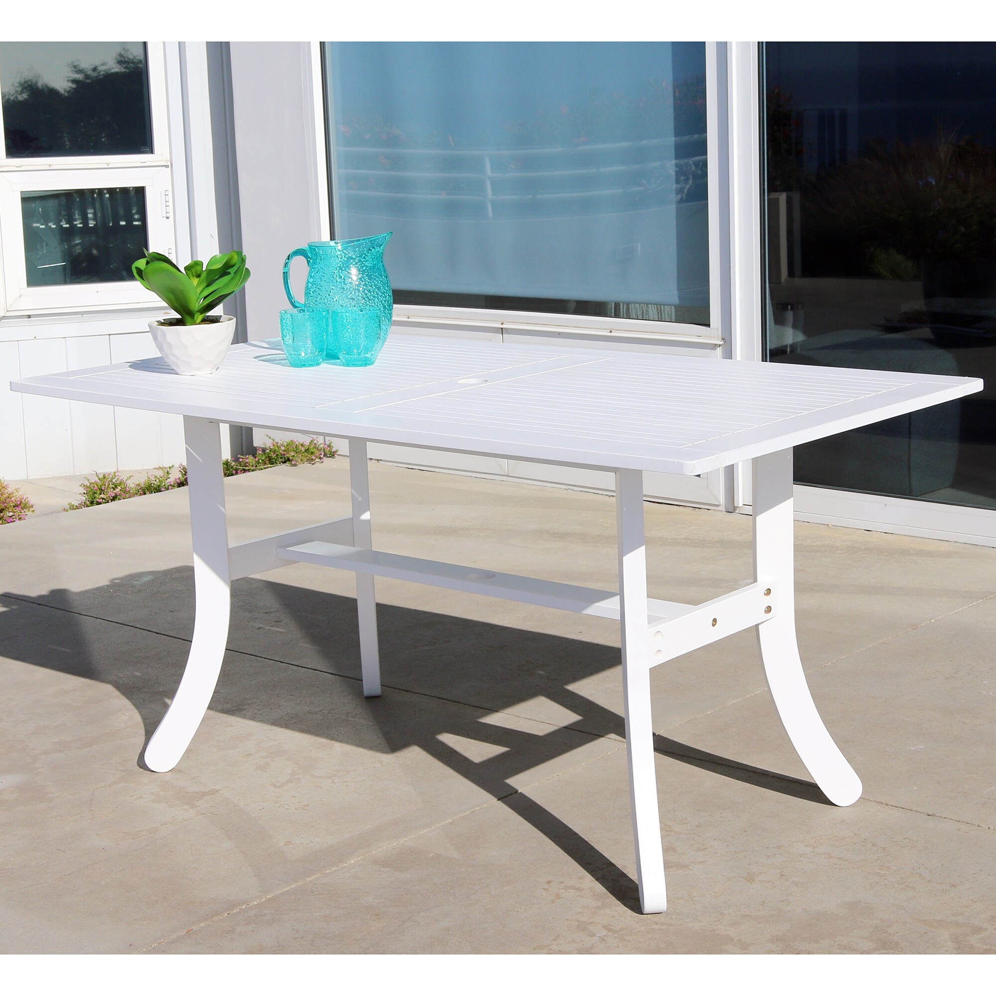 Shop Bradley Outdoor Wood Rectangular Dining Table - Free Shipping On