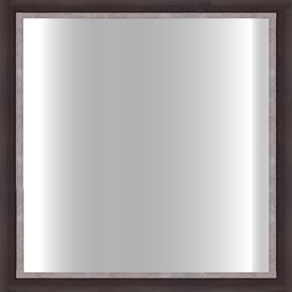 Dark Brown Framed Square 24-inch Glass Mirror - Free ...