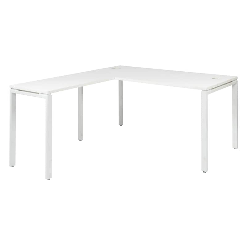 Prado Metal L-shaped Computer Desk - White