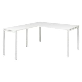 OSP Home Furnishings Prado Laminate/ Metal L-Shape Desk (White)