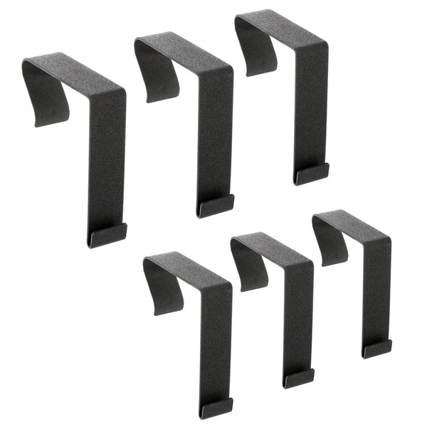 Quartet Matrix Cubicle Black Partition Hangers (Pack of 6) - Free ...