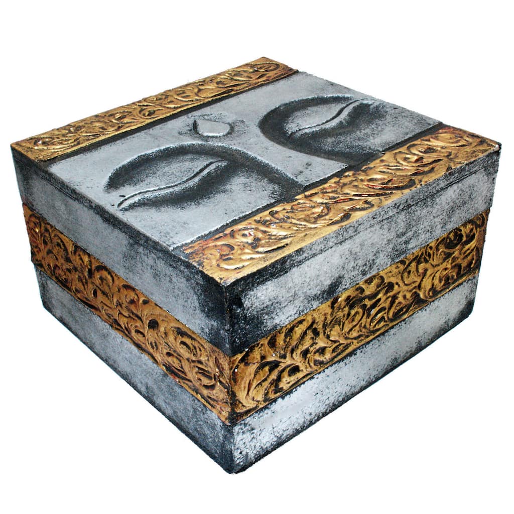 Gold and Silver 'Buddha Eyes' Box (Indonesia)