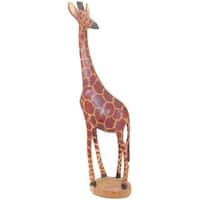 Handmade Wood Giraffe Statue (Kenya)