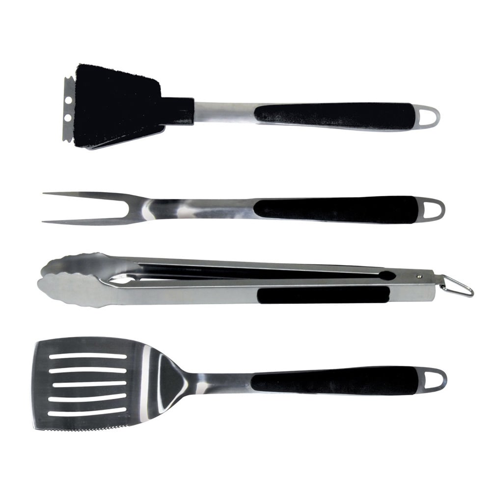 Brinkmann Aluminum Non slip Grip 4 piece Bbq Tool Set