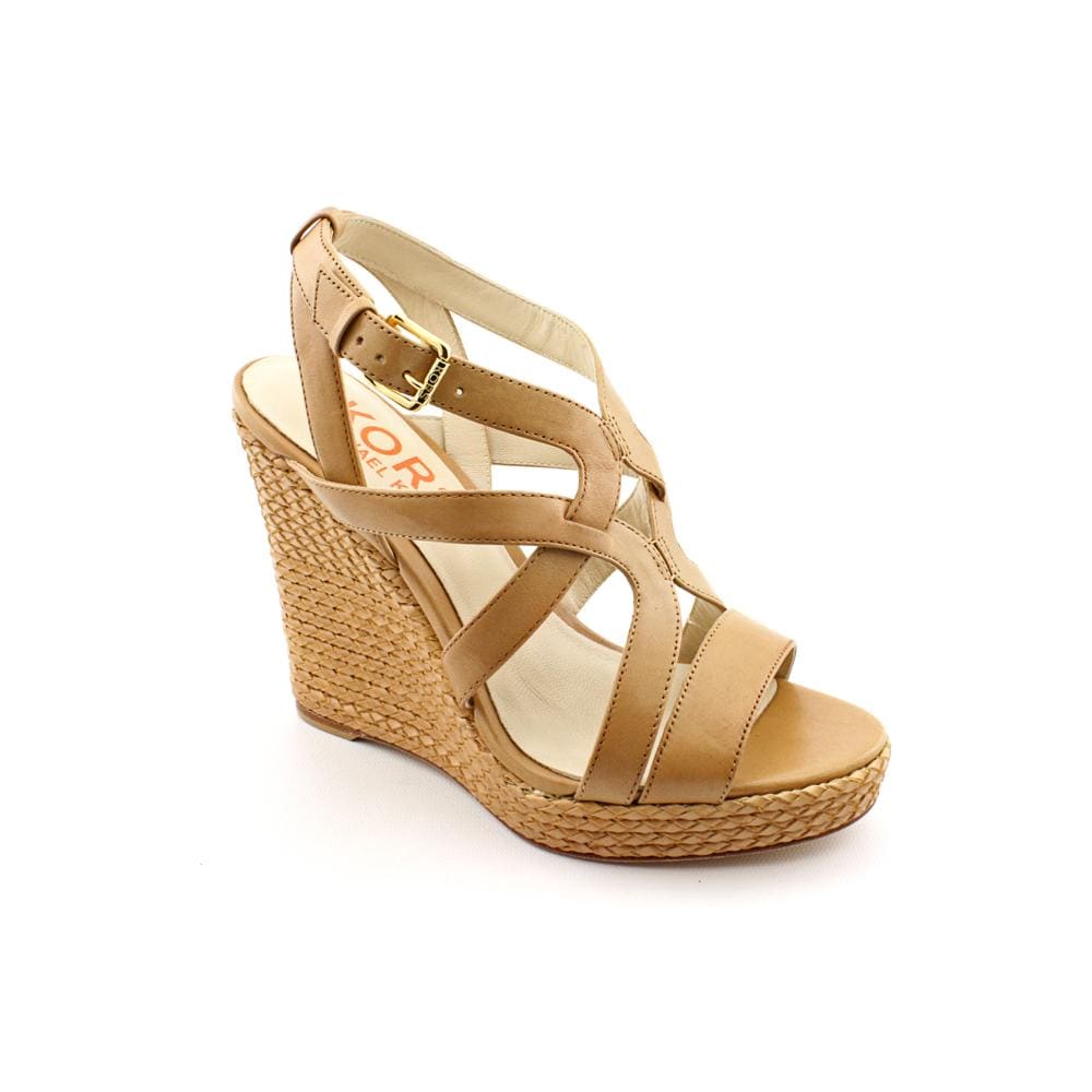 KORS Michael Kors Womens Wiley  Leather Sandals Was $171.99 Sale