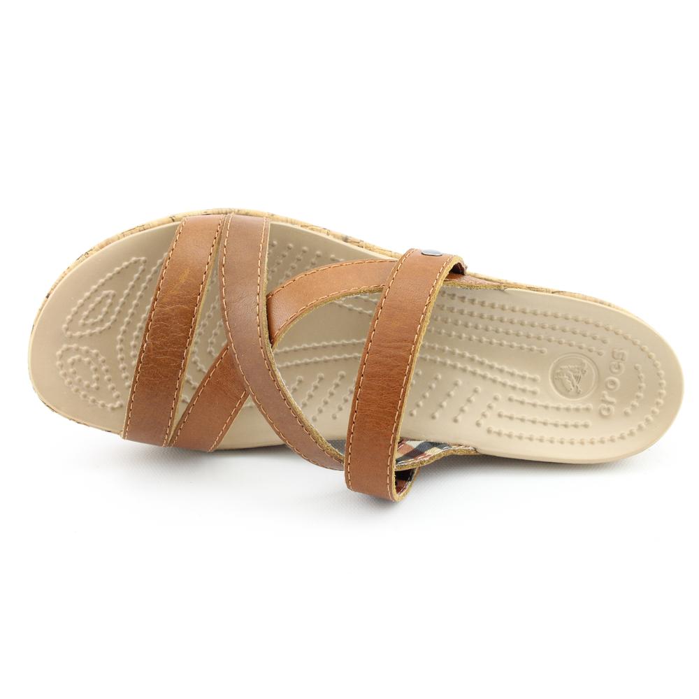 womens leather crocs sandals