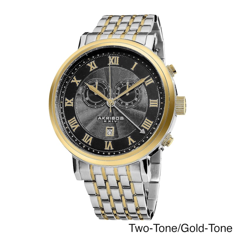 Akribos XXIV Men's Stainless Steel Swiss Collection Chronograph Watch