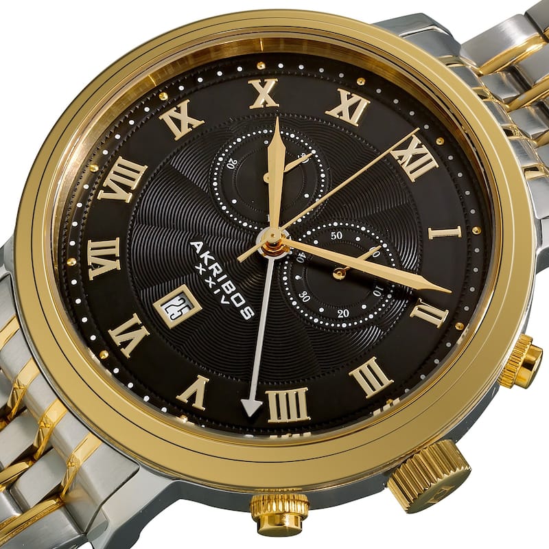 Akribos XXIV Men's Stainless Steel Swiss Collection Chronograph Watch