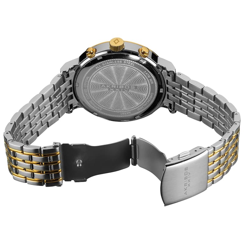 Akribos XXIV Men's Stainless Steel Swiss Collection Chronograph Watch