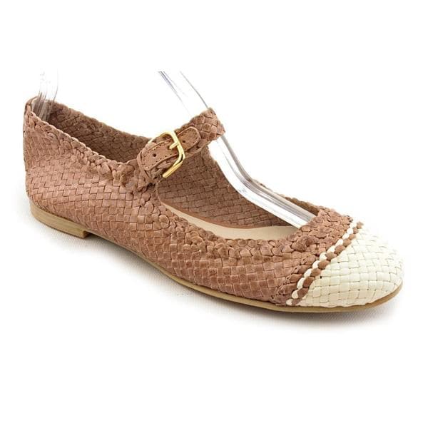 Aqua Women's 'Woven MJ Ballet' Leather Casual Shoes Aqua Loafers