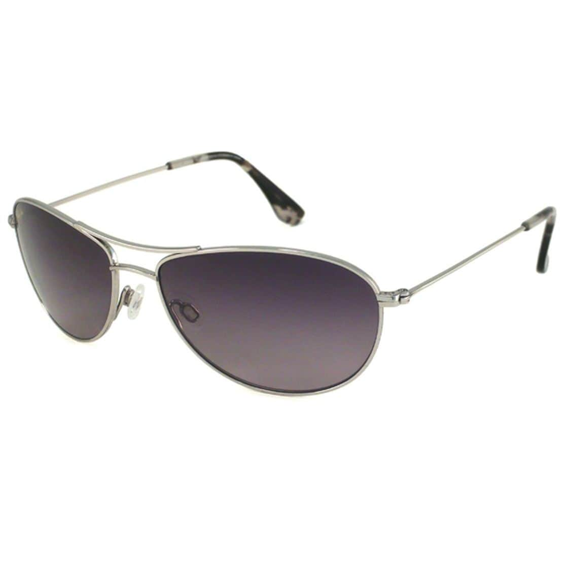 Maui Jim Unisex Baby Beach Gs245 17 Silver Titanium Polarized Aviator Sunglasses