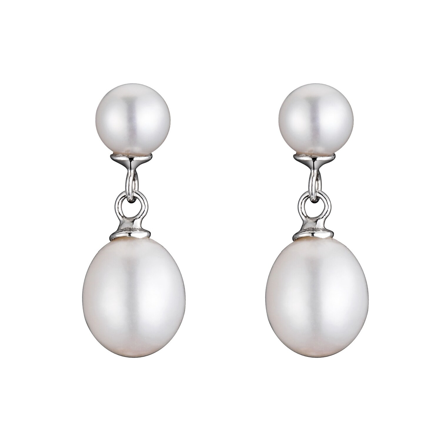 Collette Z Sterling Silver White Pearl Drop Earrings 8 21 Mm Collette Z Sterling Silver White Pearl Drop Earrings 8 21 Mm
