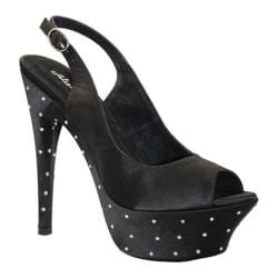 Women's Alisha Hill Miranda Black Satin Alisha Hill Heels