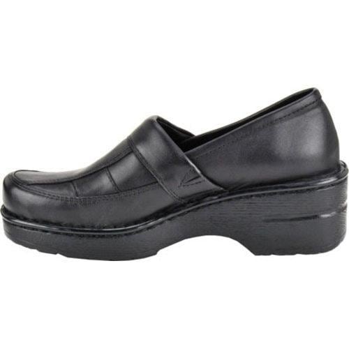 Women's Nurse Mates Kayla Black Full Grain Leather Nurse Mates Slip ons