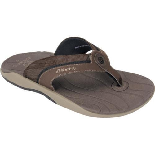 Mens Ocean Minded by Crocs Seaweed III Flip Flop Espresso/Black