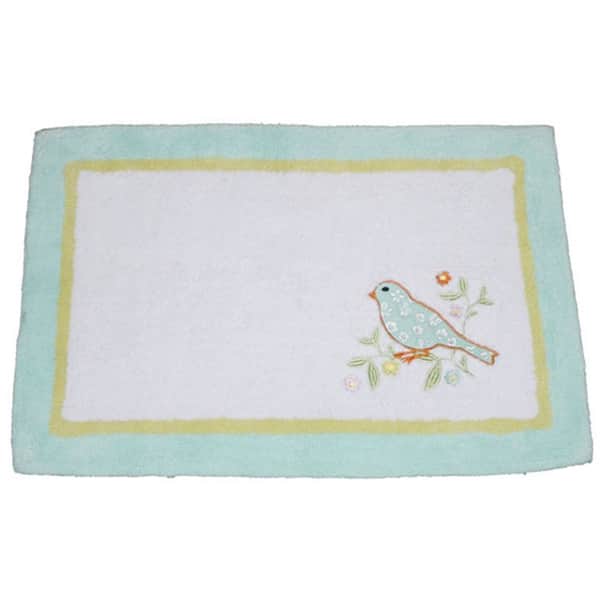 Laura Ashley Birds and Branches Cotton 20 x 30 Bath Rug Bed Bath