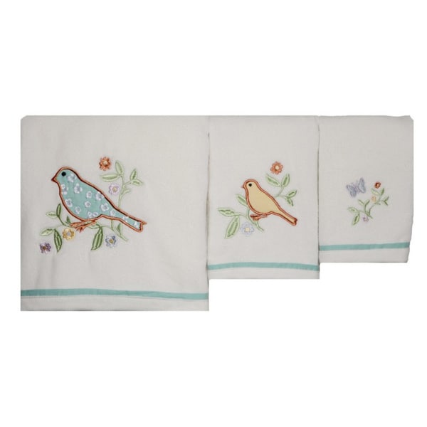 Shop Laura Ashley Birds and Branches Cotton 3piece Towel Set