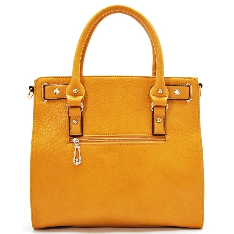 yellow satchel bag