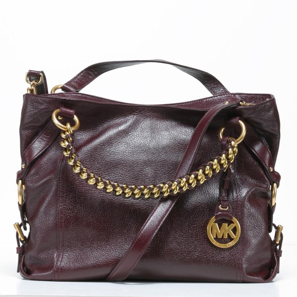 Michael Kors Tristan Large Bordeaux Leather Tote Bag Michael Kors X27 Tristan Large Bordeaux Leather Tote Bag