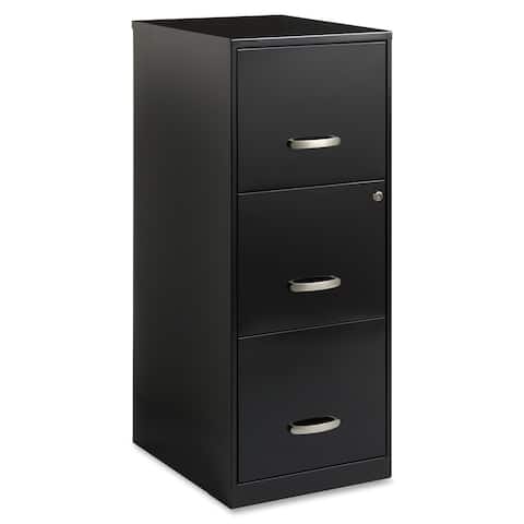 Space Solutions 3-drawer Black Steel File Cabinet