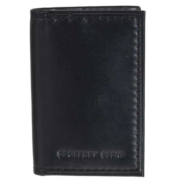 Geoffrey Beene Men's Slim Gusseted Black Leather Card Case Geoffrey Beene Men's Wallets