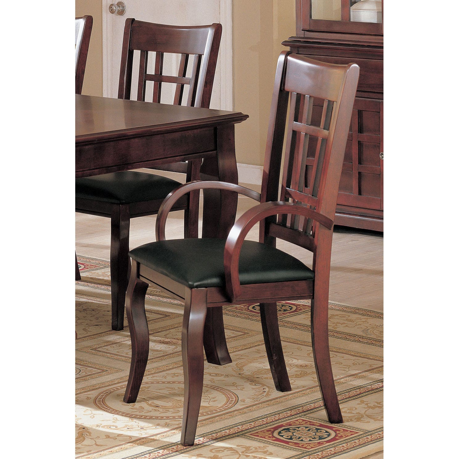 Dark Cherry and Leatherette Armchairs (Set of 2) Today $275.99