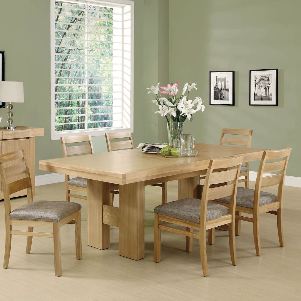 Natural Oak Veneer Dining Table