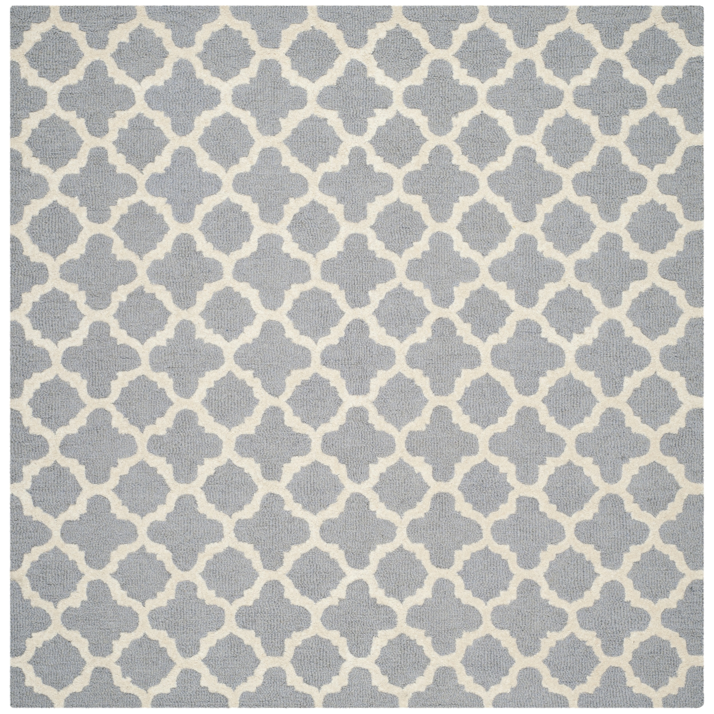 Safavieh Handmade Moroccan Cambridge Silver Wool Area Rug (6 Square)