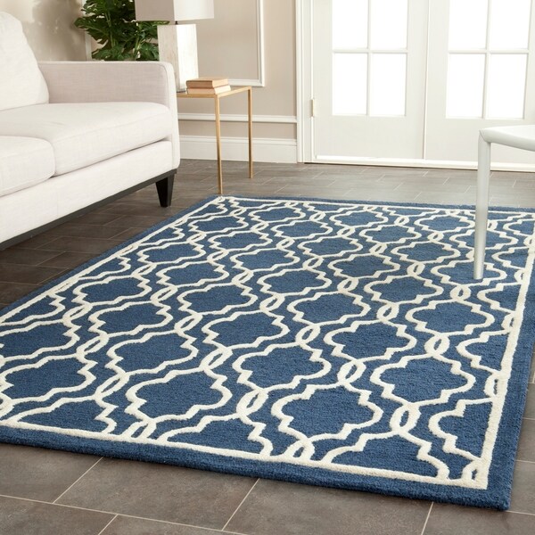 Safavieh Handmade Moroccan Cambridge Navy Wool Area Rug (8' x 10')