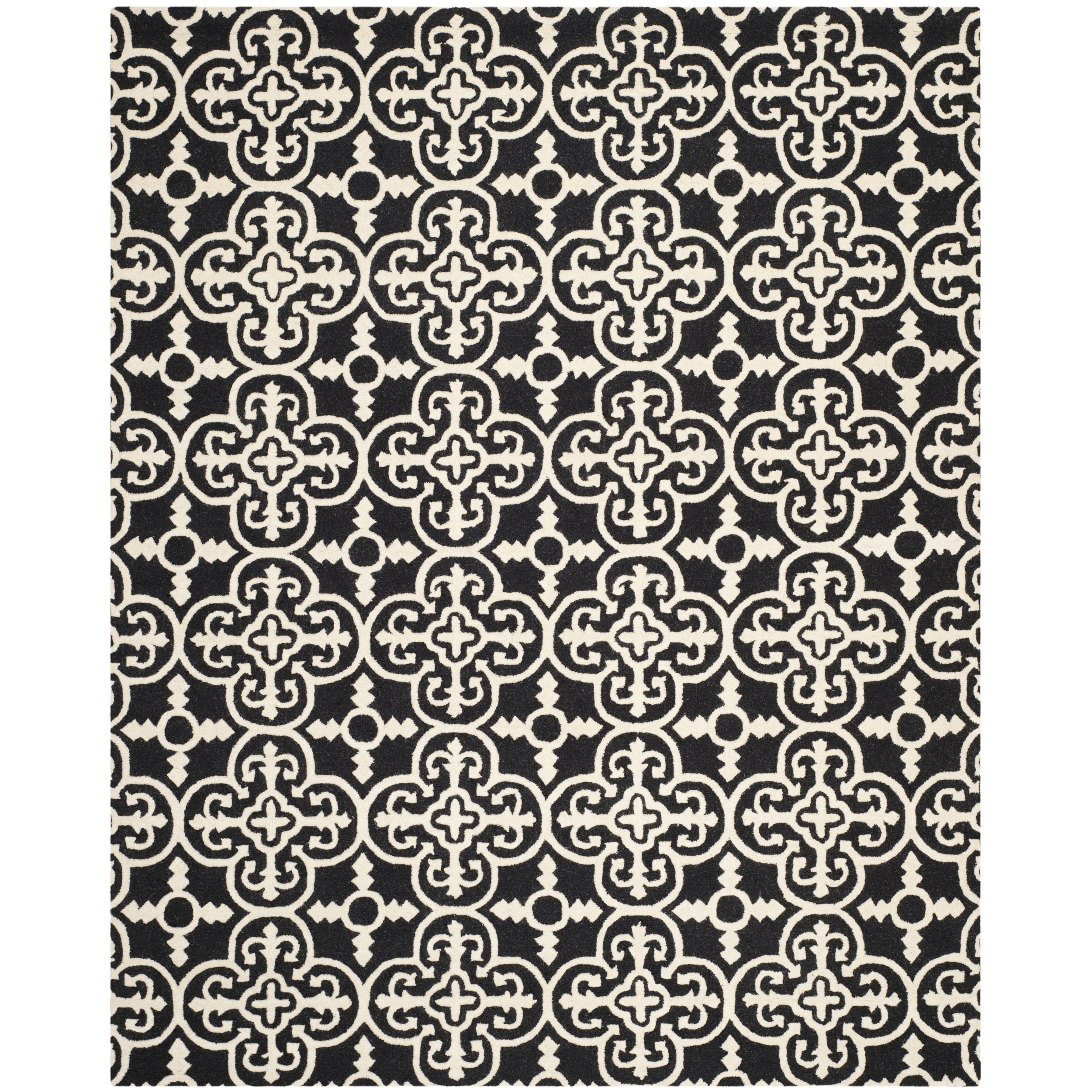 Safavieh Handmade Cambridge Moroccan Black Wool Rug With Canvas Backing (6 X 9)