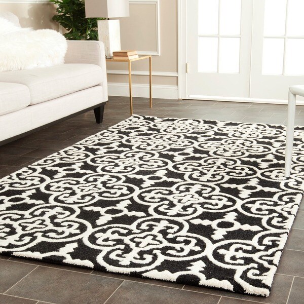 Safavieh Handmade Cambridge Moroccan Casual Black Wool Rug - 9' x 12'